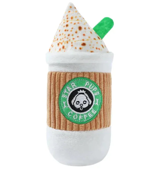 Coffee Plush Dog Toy