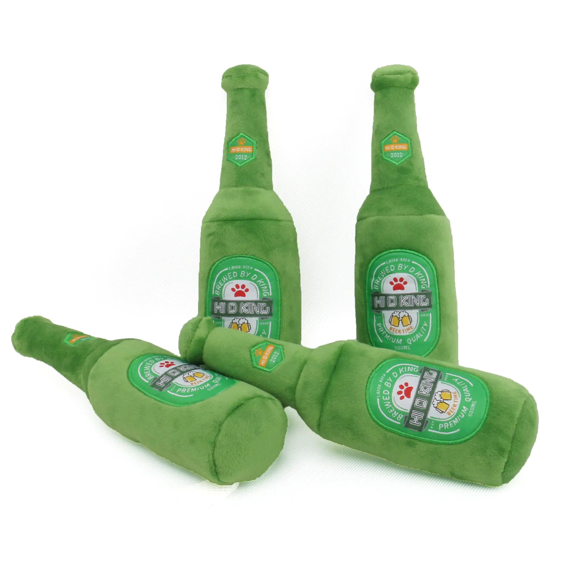 Beer Bottle Plush Dog Toy