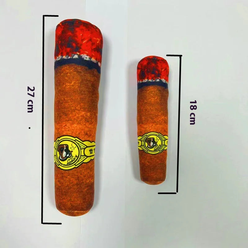 Cigar Plush Squeaky Dog Toy