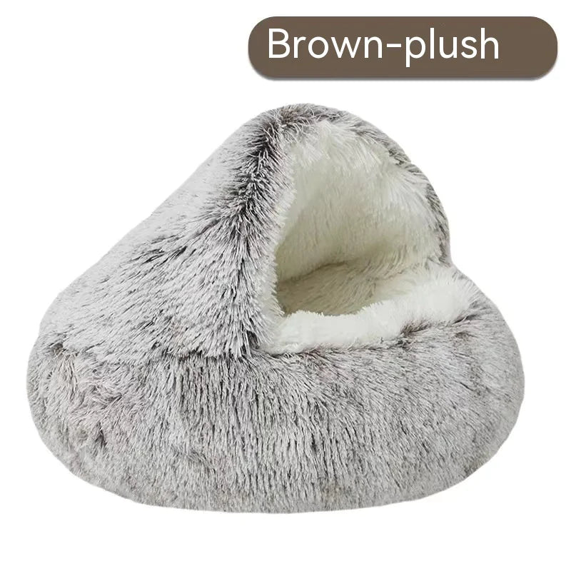 Semi-Closed Pet Bed for Cats and Small Dogs
